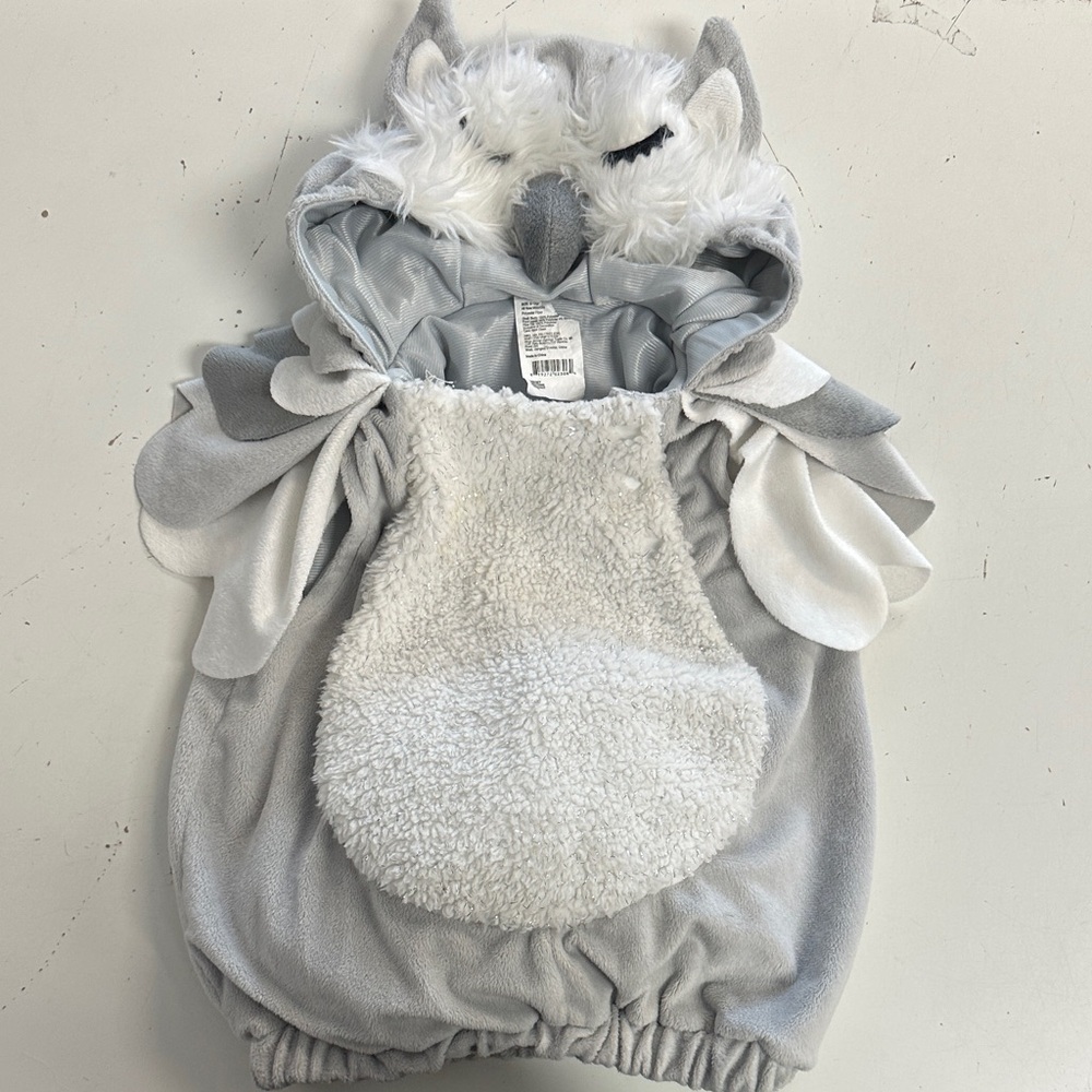 Target Gray and White Owl Hooded Kids Costume